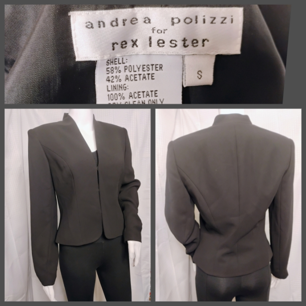 Andrea Polizz For Rex Lesteri Black Blazer